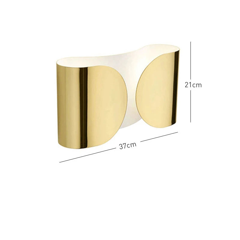 Italian Foglio Metal Wall Lamp