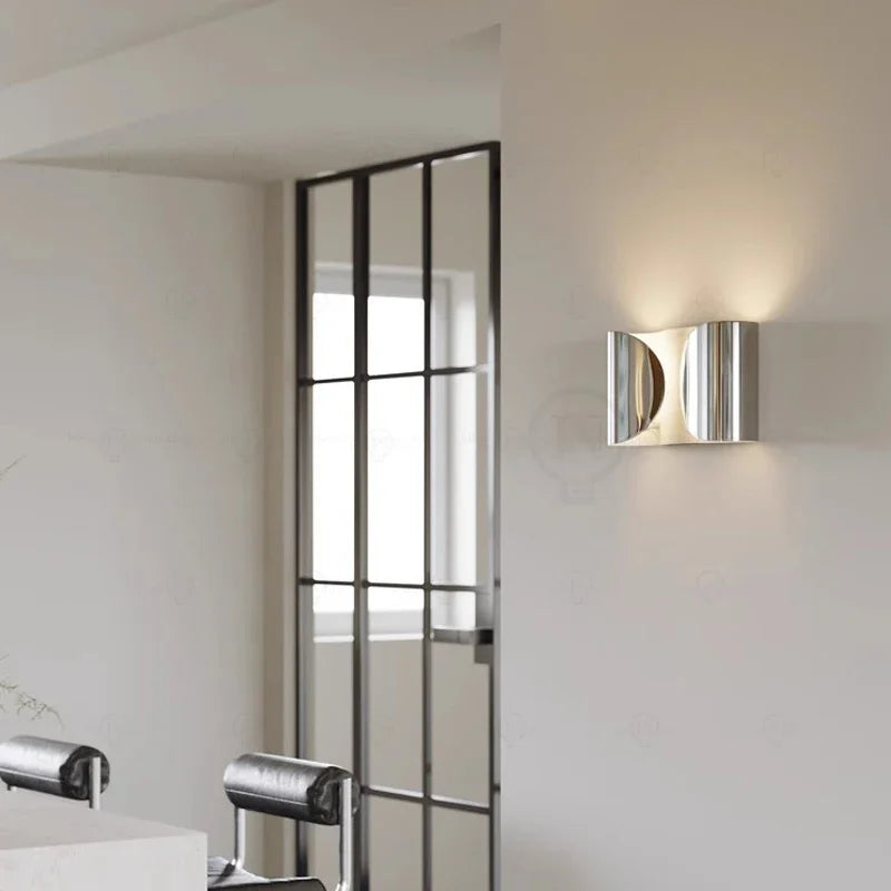 Italian Foglio Metal Wall Lamp