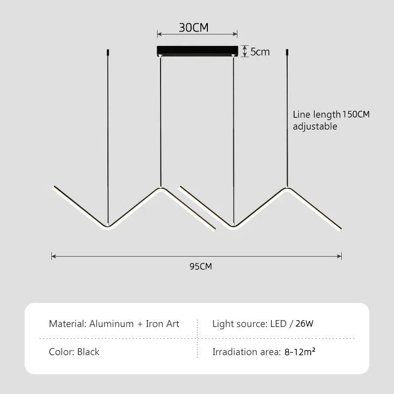 LinéaZ™ Modern Dimmable Pendant Chandelier