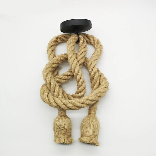RopeGlow™ Handwoven Wicker Pendant Light