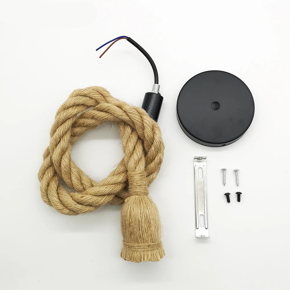 RopeGlow™ Handwoven Wicker Pendant Light