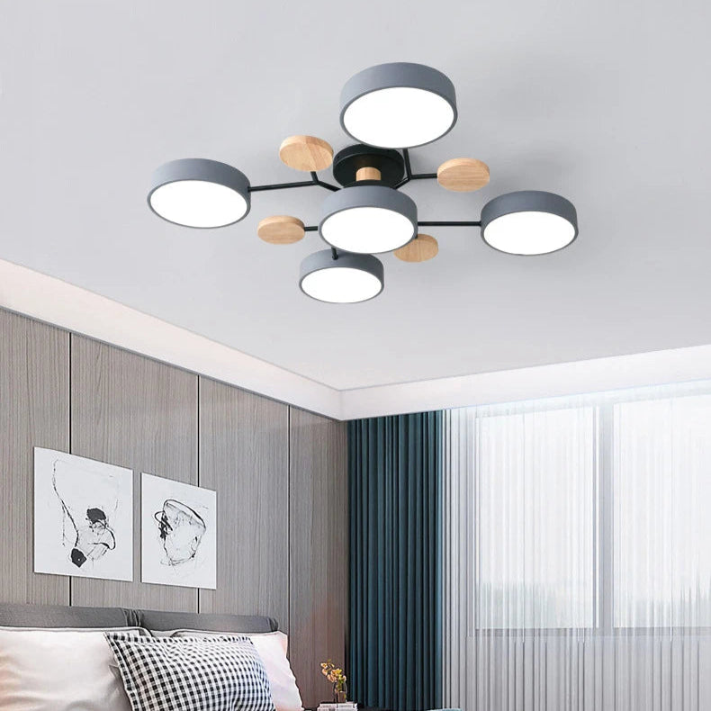 LumaLine™ Flush Mount Dimmable Ceiling Chandelier