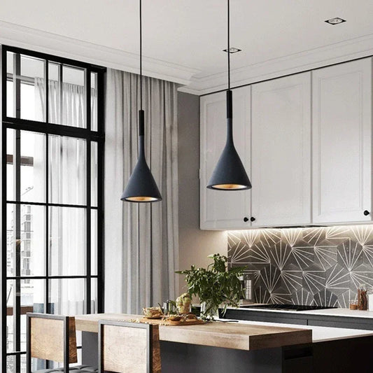 NoirHalo™ Nordic Minimalist Metal Pendant Light