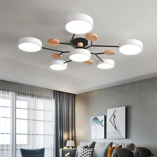 LumaLine™ Flush Mount Dimmable Ceiling Chandelier