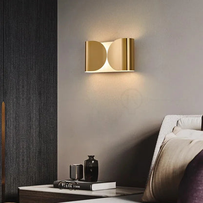 Italian Foglio Metal Wall Lamp